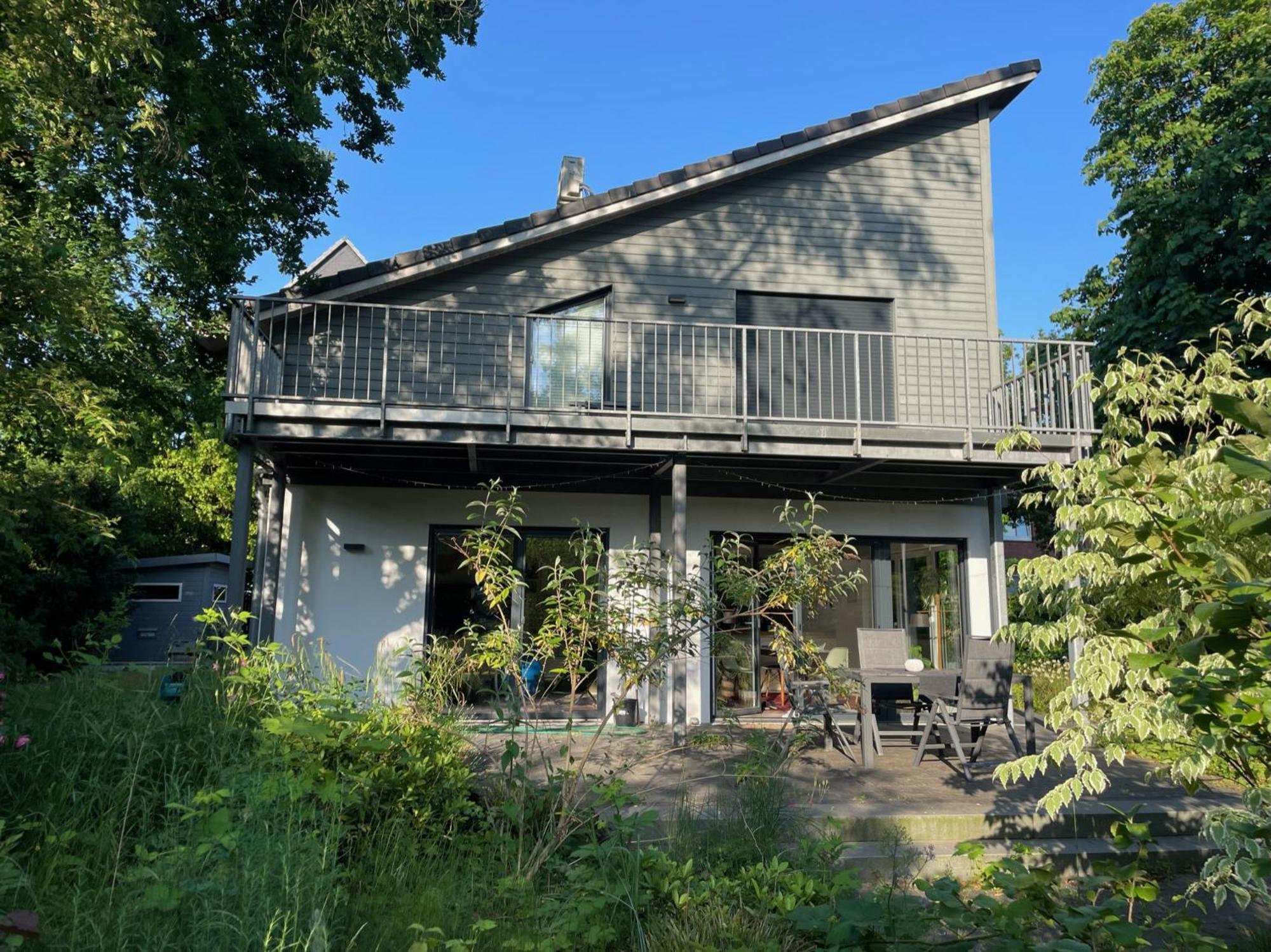 Modernes Holzhaus Im Skandinavischen Stil Mit Sauna, Garten Und 2 Katzen Norderstedt Zewnętrze zdjęcie